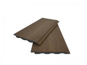 Wpc wall cladding solid 151×12.5mm wood grain surface high quality factory direct supply for outdoor decoration