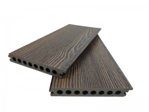 Co-extrusion decking  wpc hollow 8 round holes board for outdoor decking144x21mm long lasting