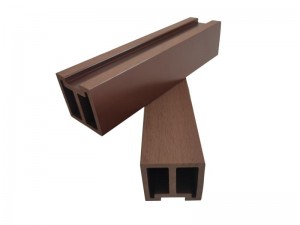 Wpc hollow 70x70mm composite plastic wood hollow profile  high quality wpc railing fence column post and handrail