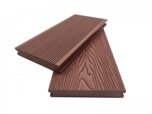 Embossed decking solid wood grain surface 150x25mm do not deform multicolor firm flooring