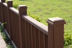 Wpc Pergola & Railing Hollow Balcony Square Column Wood Plastic Composite Post  Waterproof WPC handrail Garden Post