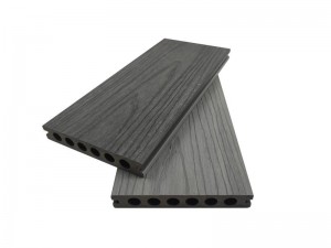 Co-extrusion decking hollow 6 round holes high quality board 137×22.5mm hot selling two colors floor