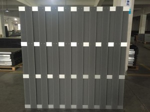 Traditional fencing wpc Alu slats B hollow 115X10mm wholesale garden private fence panel