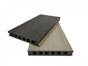 Co-extrusion decking hollow 6 round holes high quality board 137×22.5mm hot selling two colors floor