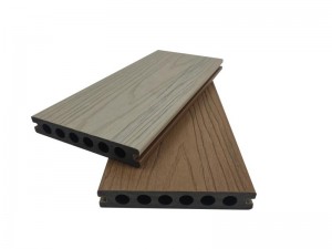 Co-extrusion decking hollow 6 round holes high quality board 137×22.5mm hot selling two colors floor