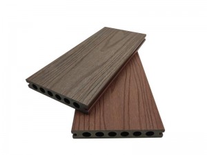 Co-extrusion decking hollow 6 round holes high quality board 137×22.5mm hot selling two colors floor