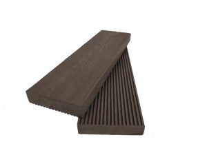 Traditional decking wpc solid  88x23mm two types impact resistance factory price good  performance