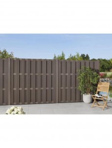 Traditional fencing wpc Alu slats B hollow 115X10mm wholesale garden private fence panel